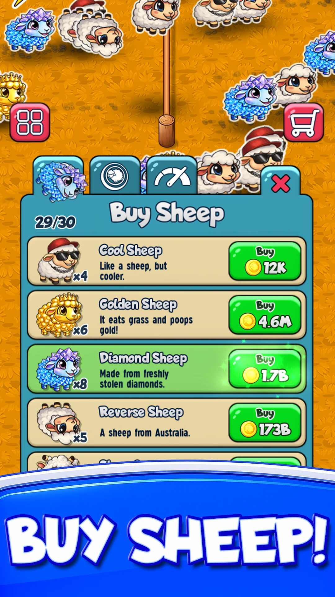 Need for Sheep: Idle Clicker screenshot